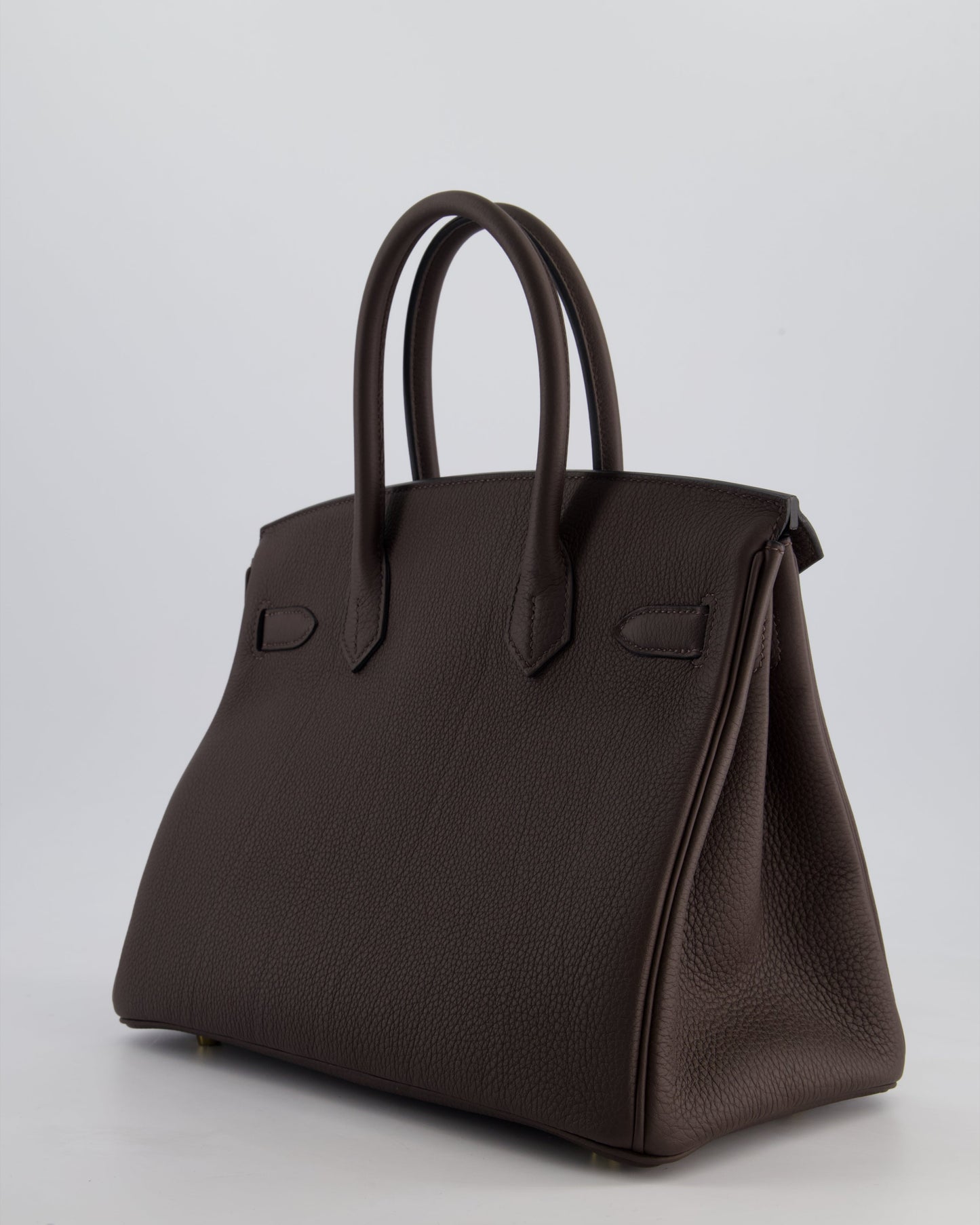 *HOT* Hermès Birkin Bag 30cm Retourne in Ebene Togo Leather with Gold Hardware