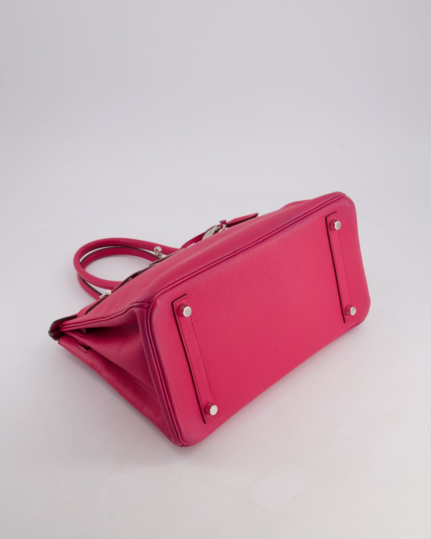 *HOT* Hermès Birkin Bag 30cm Retourne in Rose Shocking Chèvre Mysore Leather with Palladium Hardware