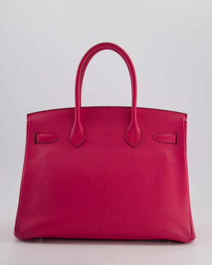*HOT* Hermès Birkin Bag 30cm Retourne in Rose Shocking Chèvre Mysore Leather with Palladium Hardware