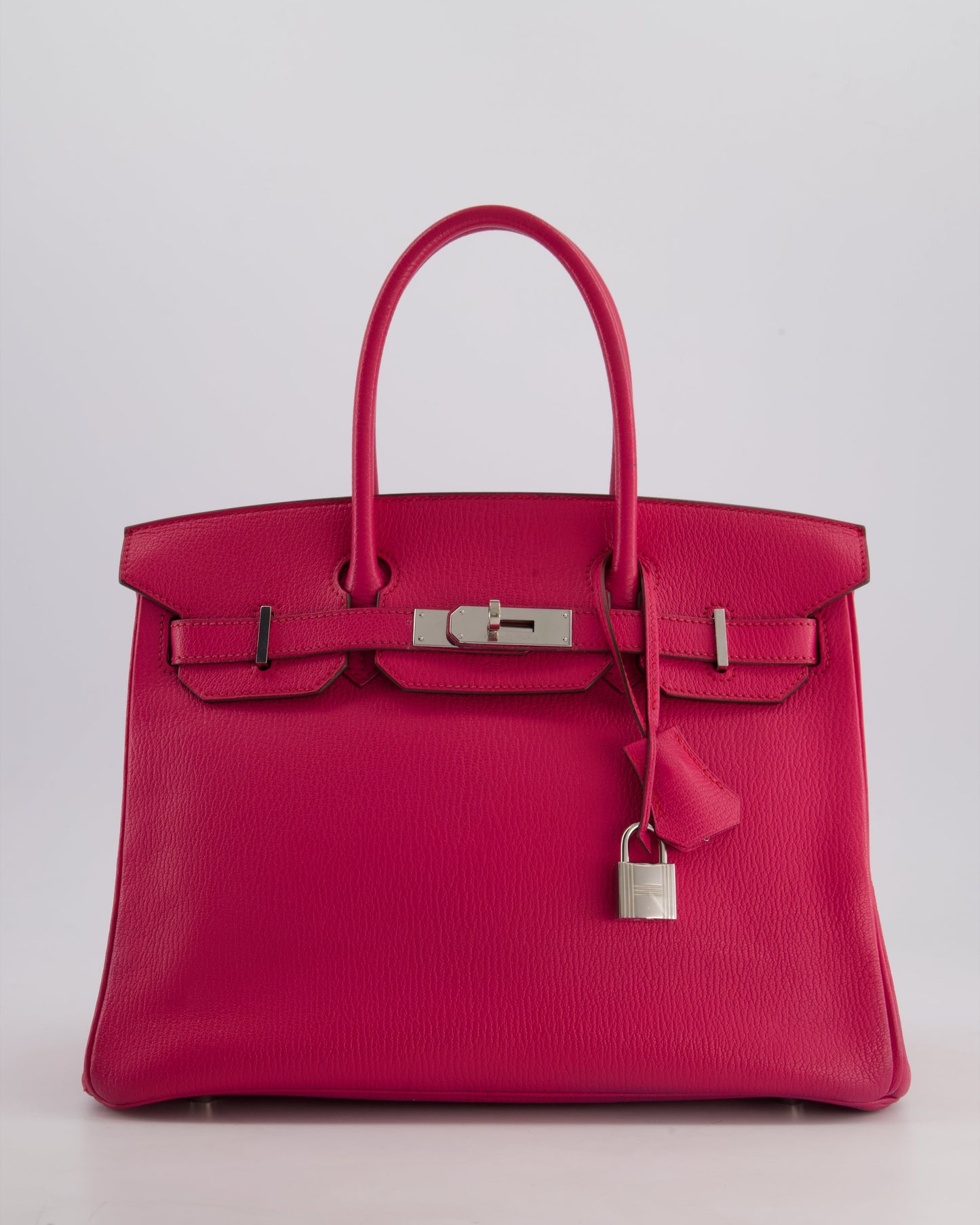 *HOT* Hermès Birkin Bag 30cm Retourne in Rose Shocking Chèvre Mysore Leather with Palladium Hardware