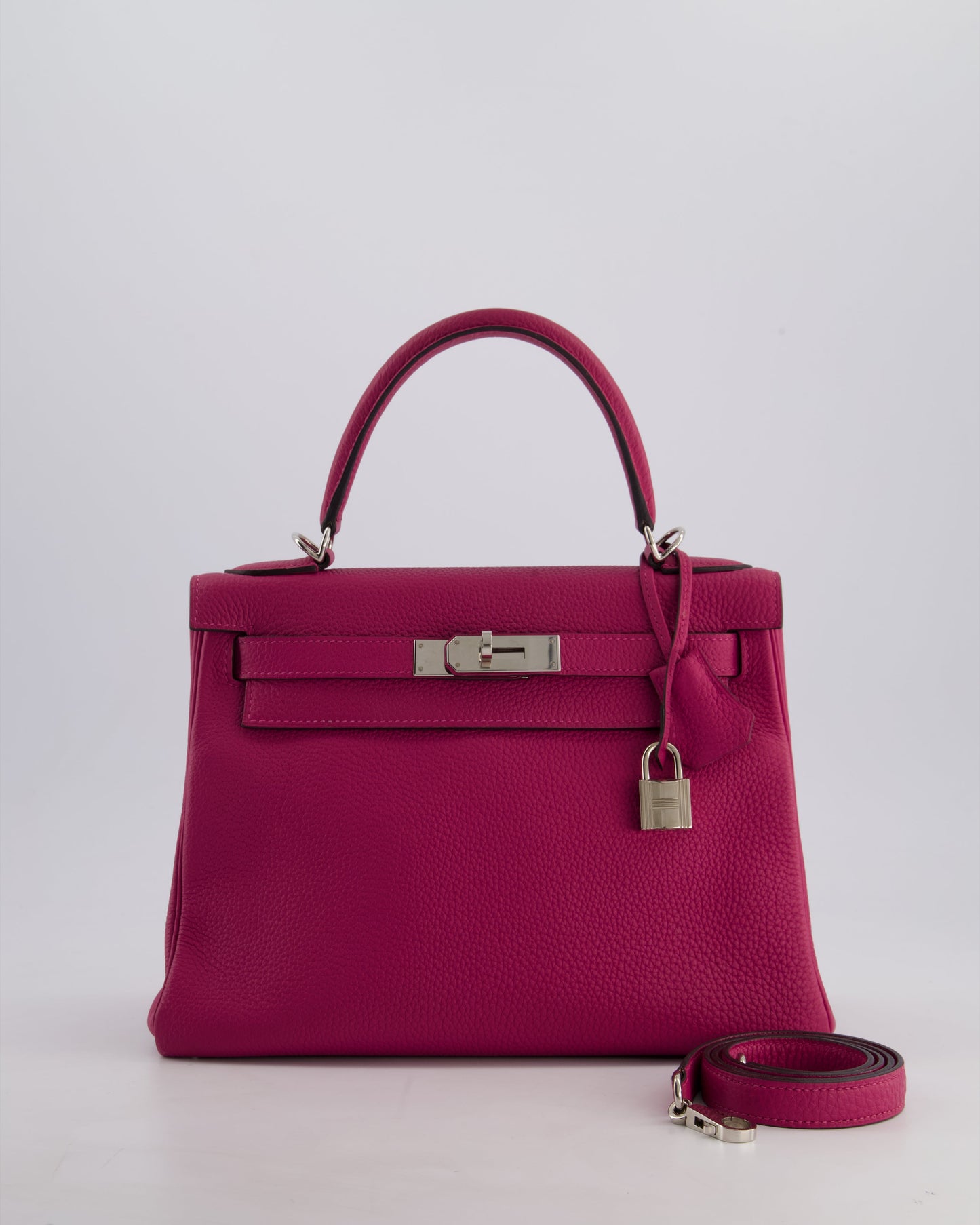 Hermès Kelly Retourne Bag 28cm in Rose Pourpre Togo Leather with Palladium Hardware