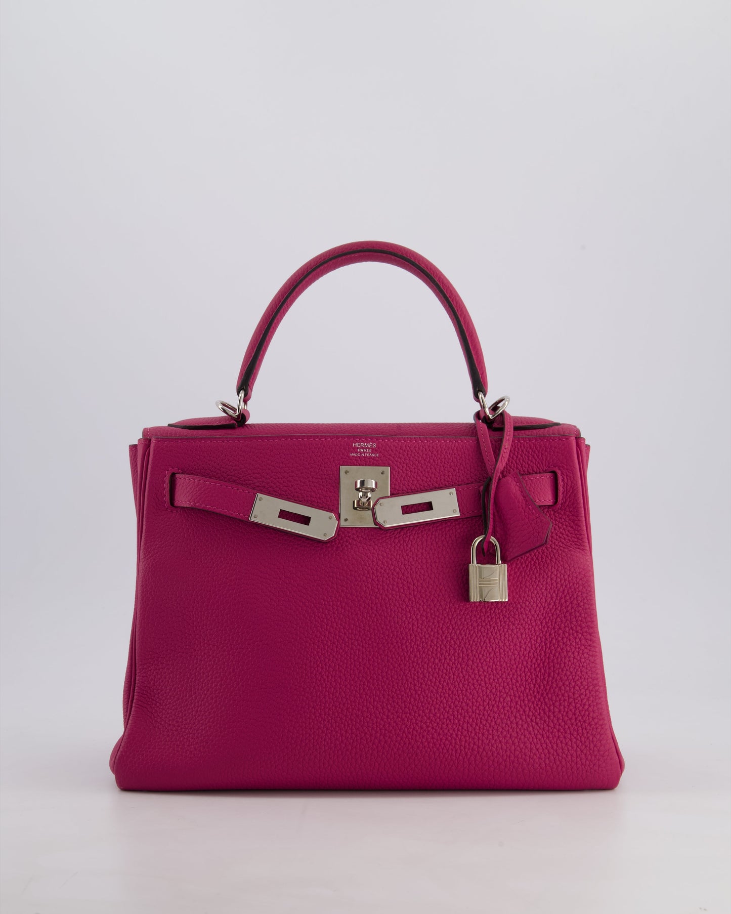 Hermès Kelly Retourne Bag 28cm in Rose Pourpre Togo Leather with Palladium Hardware