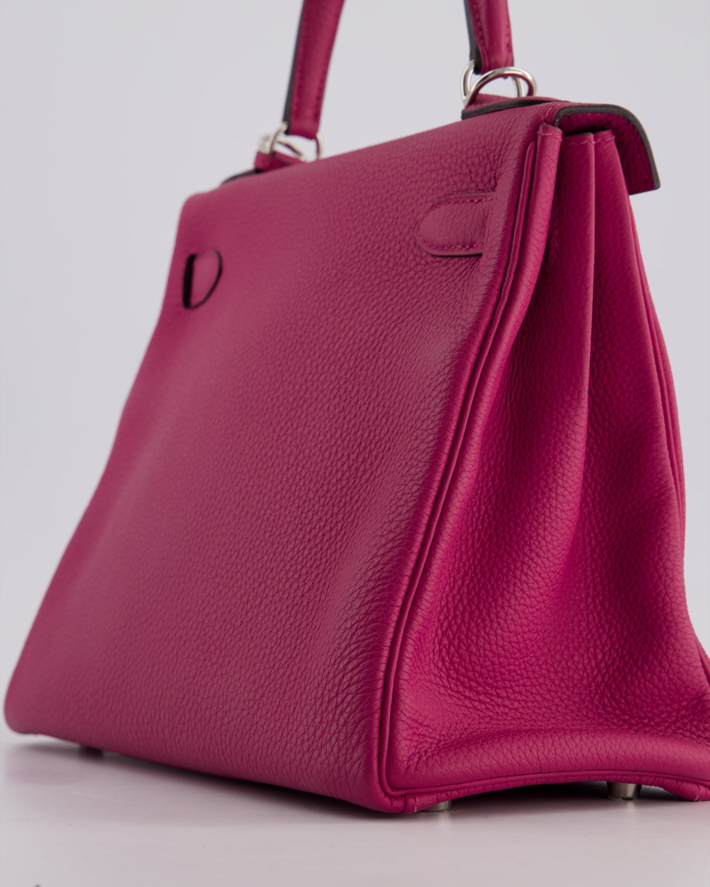 Hermès Kelly Retourne Bag 28cm in Rose Pourpre Togo Leather with Palladium Hardware