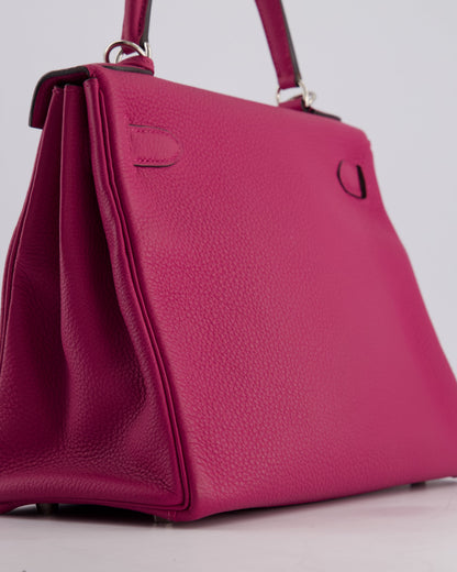 Hermès Kelly Retourne Bag 28cm in Rose Pourpre Togo Leather with Palladium Hardware