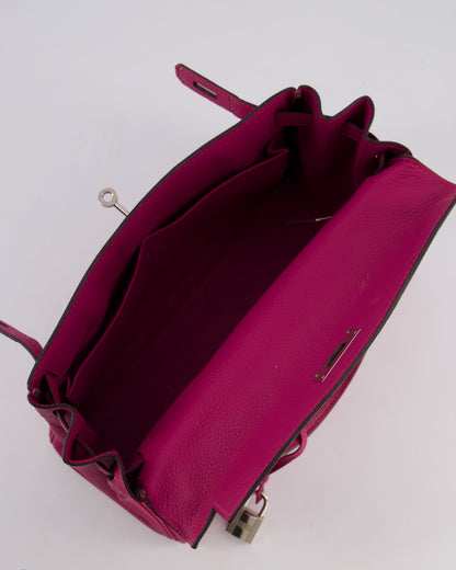 Hermès Kelly Retourne Bag 28cm in Rose Pourpre Togo Leather with Palladium Hardware