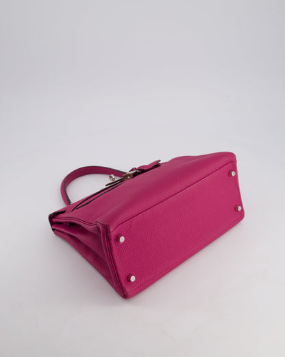 Hermès Kelly Retourne Bag 28cm in Rose Pourpre Togo Leather with Palladium Hardware