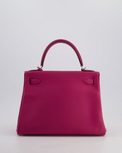 Hermès Kelly Retourne Bag 28cm in Rose Pourpre Togo Leather with Palladium Hardware