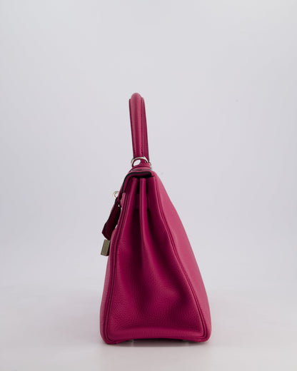 Hermès Kelly Retourne Bag 28cm in Rose Pourpre Togo Leather with Palladium Hardware