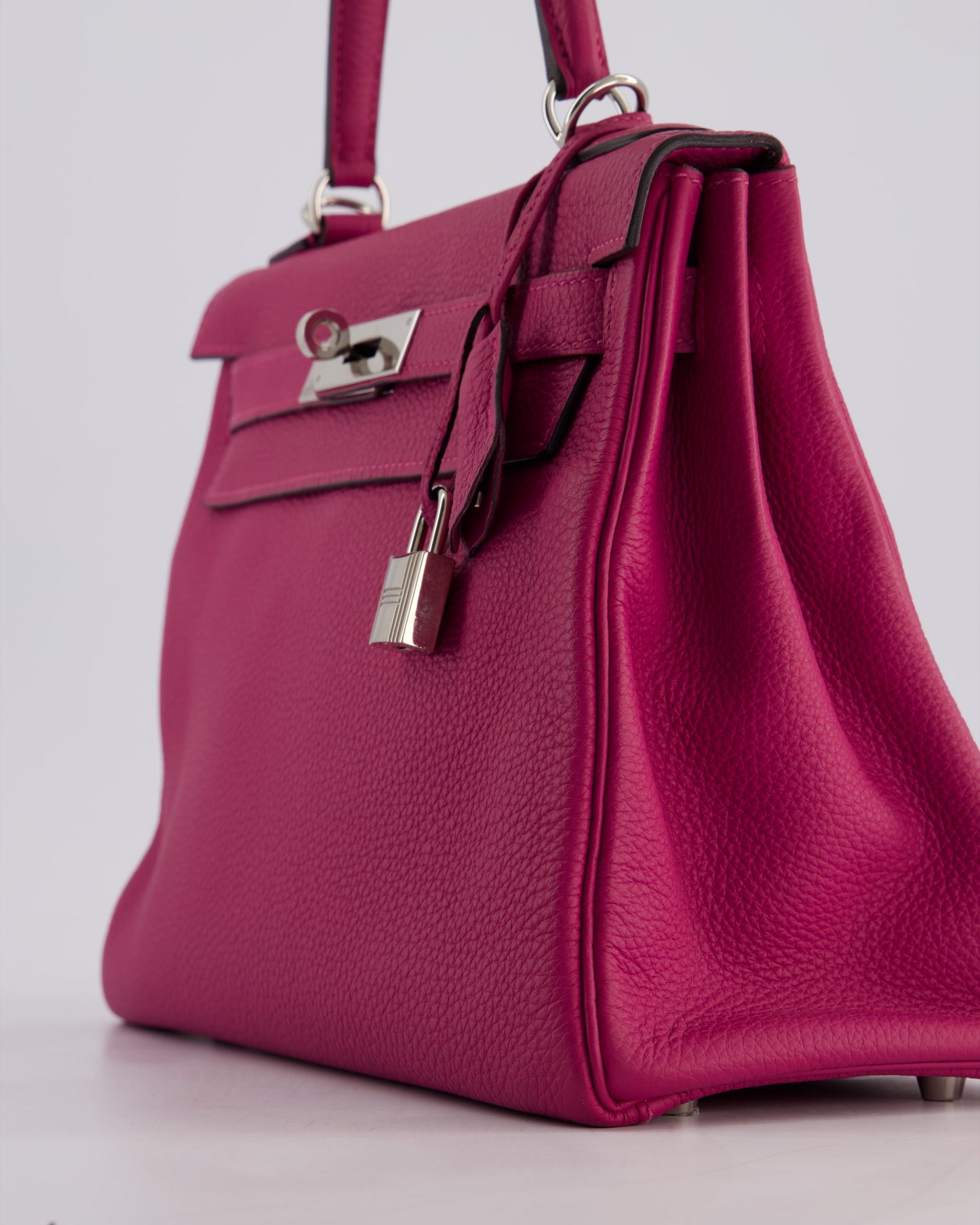 Hermès Kelly Retourne Bag 28cm in Rose Pourpre Togo Leather with Palladium Hardware