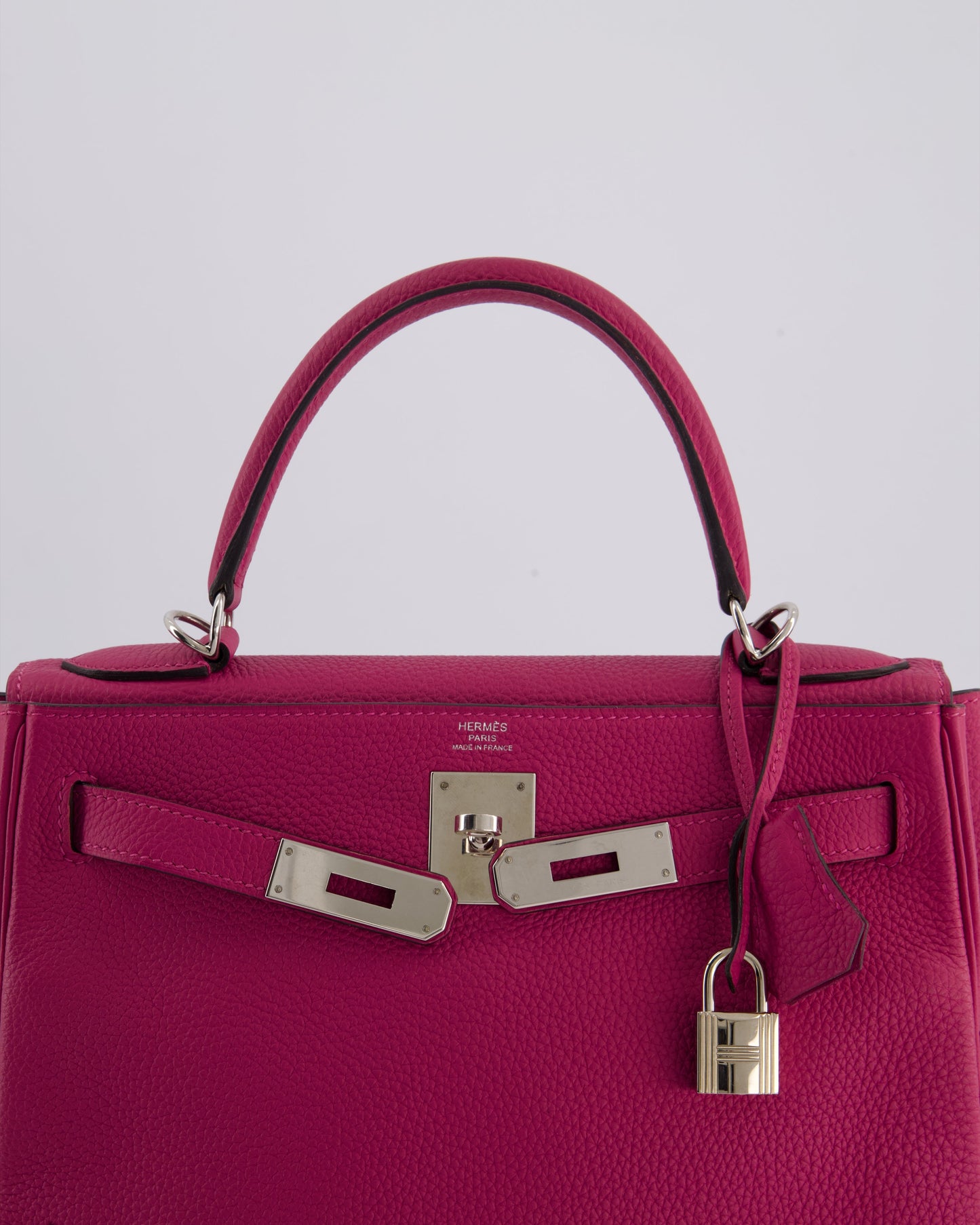 Hermès Kelly Retourne Bag 28cm in Rose Pourpre Togo Leather with Palladium Hardware