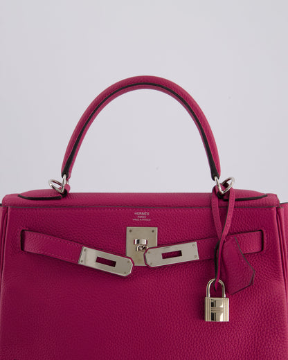 Hermès Kelly Retourne Bag 28cm in Rose Pourpre Togo Leather with Palladium Hardware