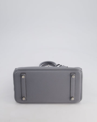 *NEW COLOUR* Hermès Birkin 25cm Retourne Bag in Gris Togo Leather with Palladium Hardware