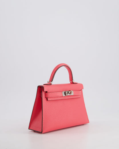 *HOT* Hermes Mini Kelly II 20cm in Rose Lipstick Chevre Mysore Leather with Palladium Hardware