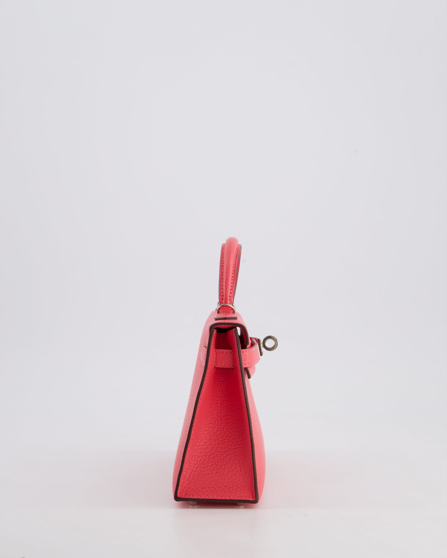 *HOT* Hermes Mini Kelly II 20cm in Rose Lipstick Chevre Mysore Leather with Palladium Hardware