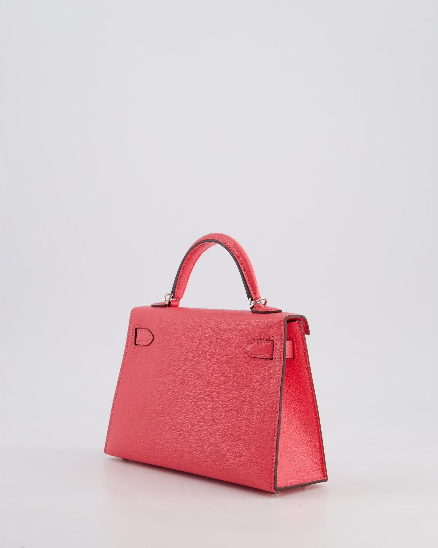 *HOT* Hermes Mini Kelly II 20cm in Rose Lipstick Chevre Mysore Leather with Palladium Hardware