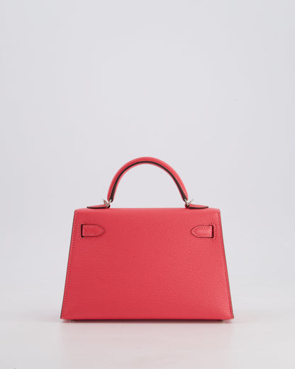 *HOT* Hermes Mini Kelly II 20cm in Rose Lipstick Chevre Mysore Leather with Palladium Hardware