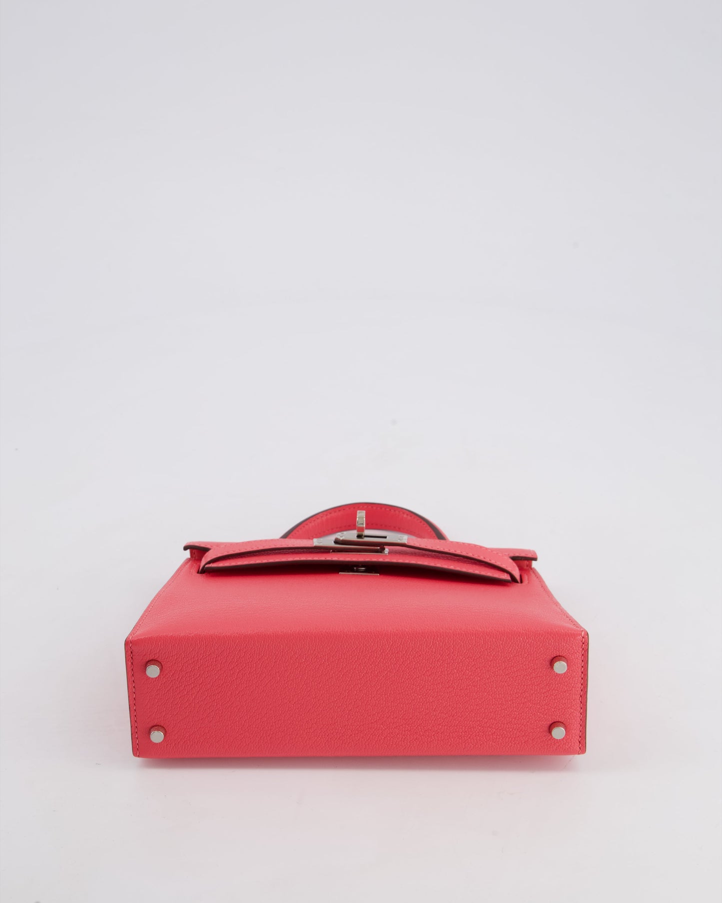 *HOT* Hermes Mini Kelly II 20cm in Rose Lipstick Chevre Mysore Leather with Palladium Hardware