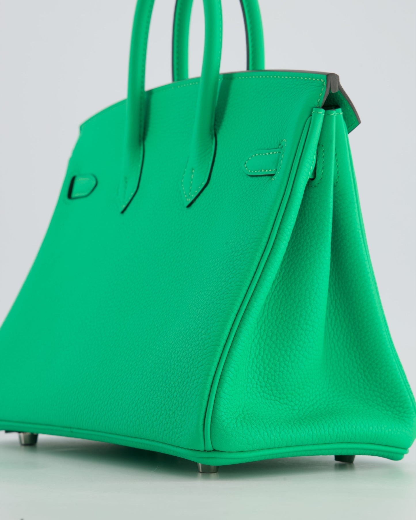 Hermès Birkin 25cm Retourne Bag in Vert Comics Togo Leather with Palladium Hardware
