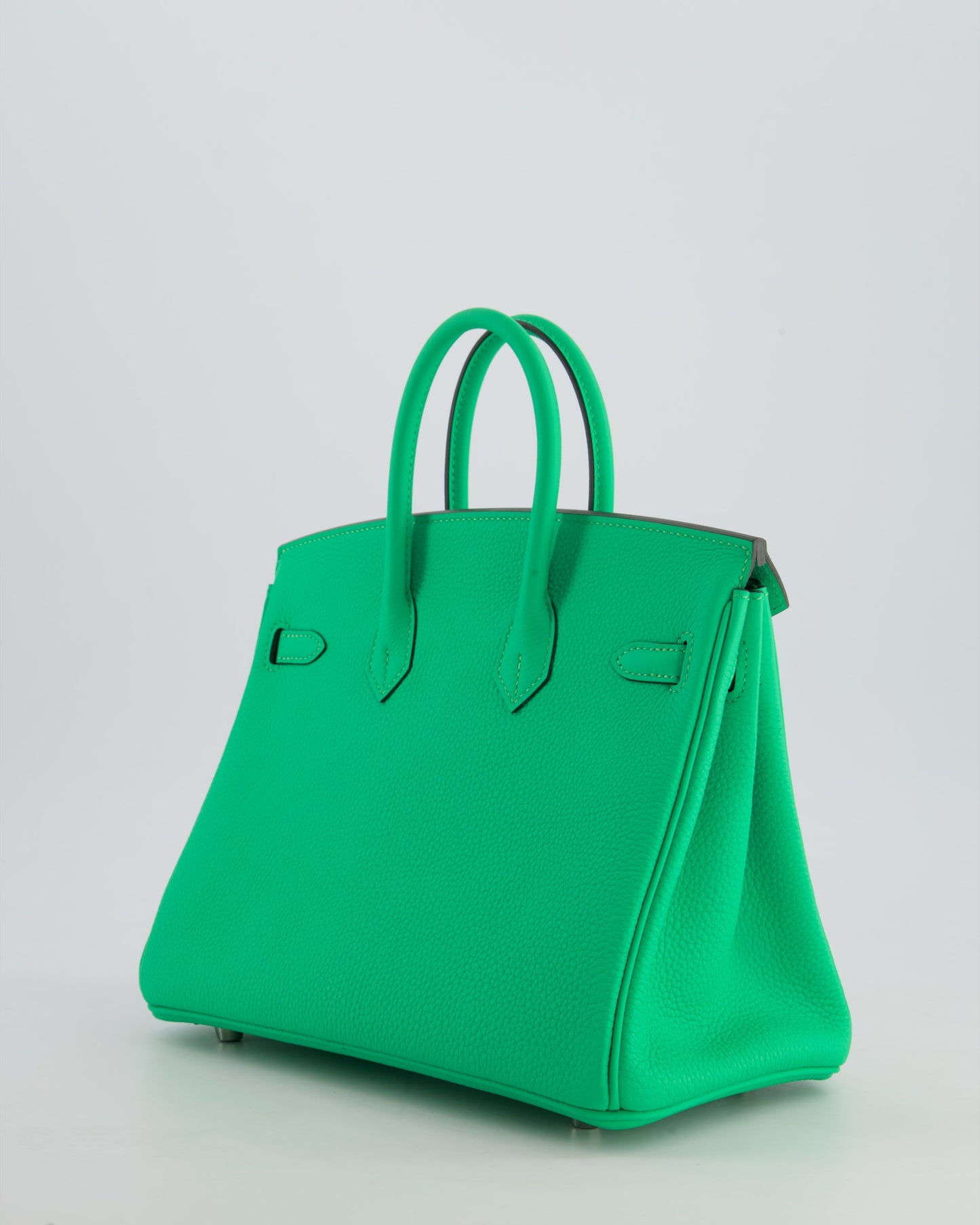 Hermès Birkin 25cm Retourne Bag in Vert Comics Togo Leather with Palladium Hardware