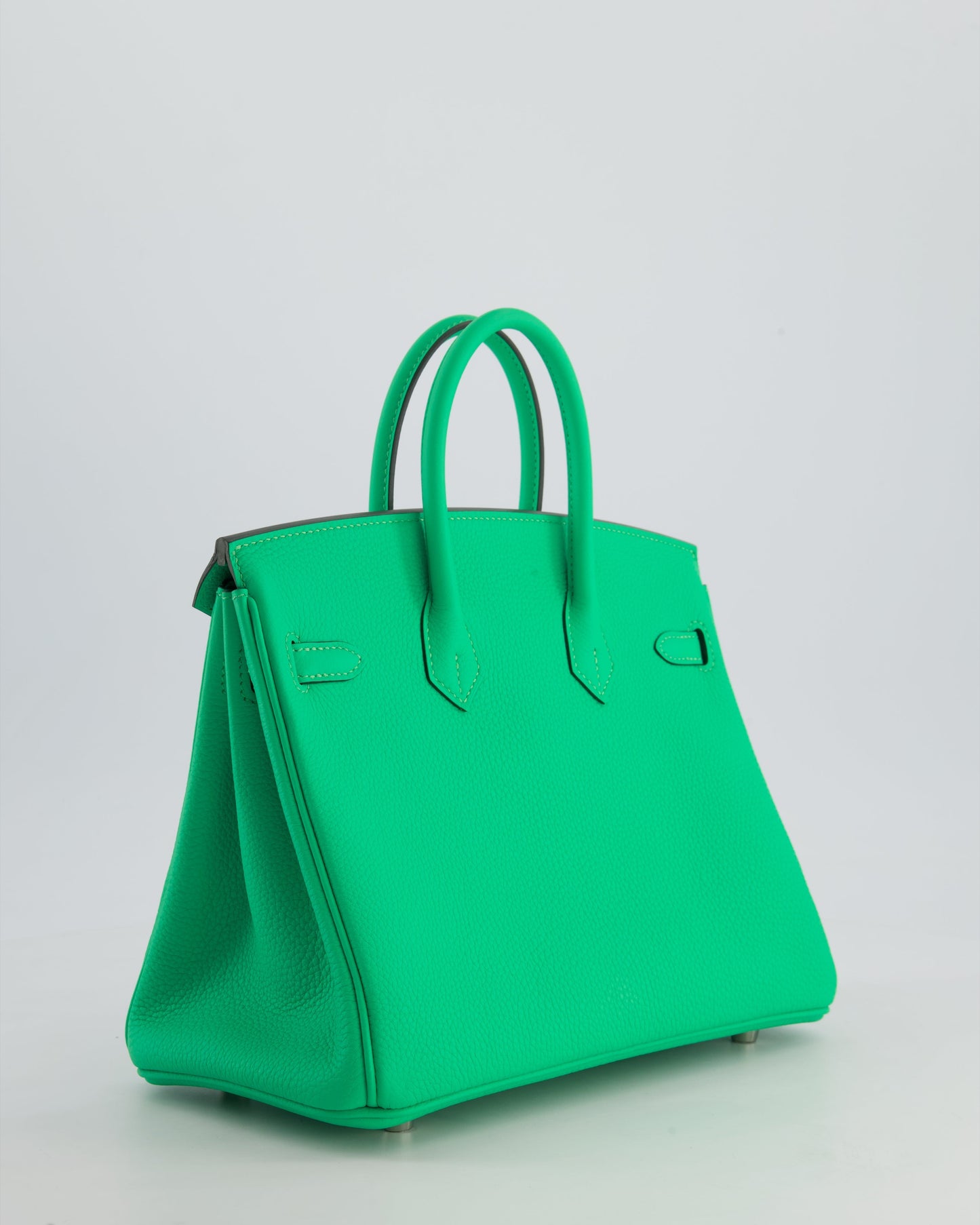 Hermès Birkin 25cm Retourne Bag in Vert Comics Togo Leather with Palladium Hardware
