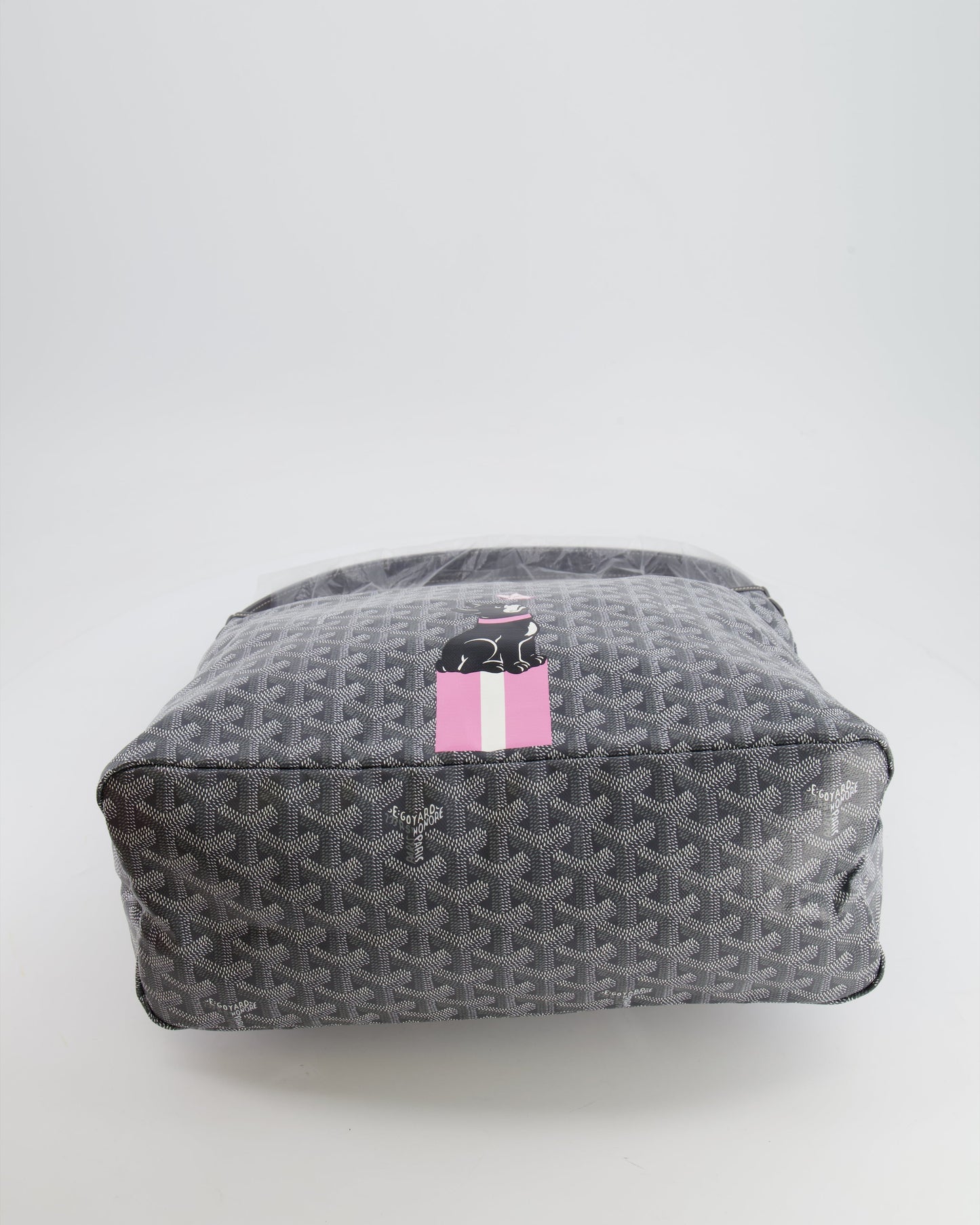 Goyard Grey Goyardine Canvas Boheme Hobo Bag with Dog Print