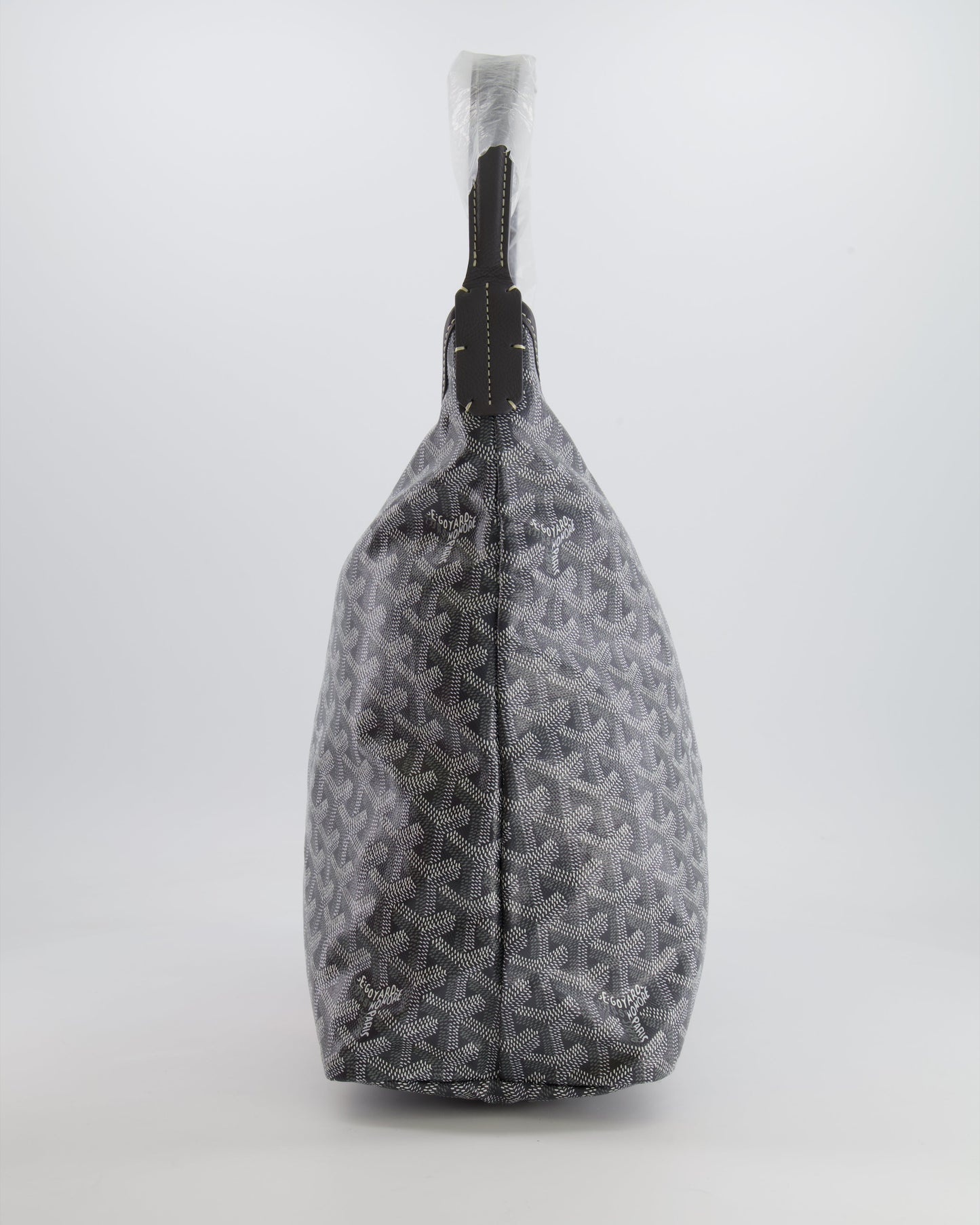 Goyard Grey Goyardine Canvas Boheme Hobo Bag with Dog Print