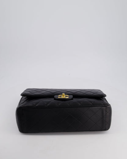 *FIRE PRICE* Chanel Black Maxi Classic Double Flap Bag in Lambskin Leather with Gold Hardware RRP £10,060