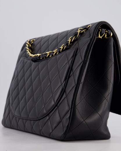 *FIRE PRICE* Chanel Black Maxi Classic Double Flap Bag in Lambskin Leather with Gold Hardware RRP £10,060