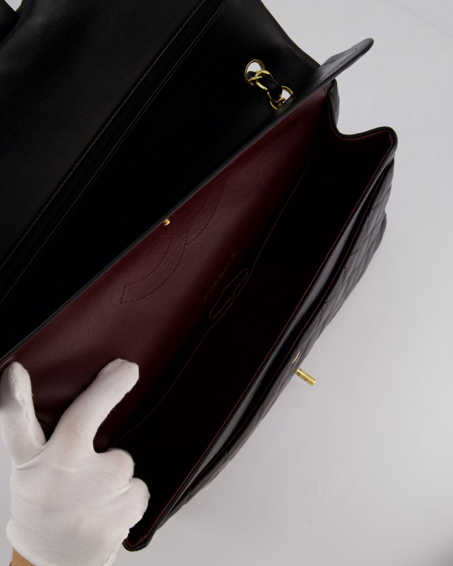 *FIRE PRICE* Chanel Black Maxi Classic Double Flap Bag in Lambskin Leather with Gold Hardware RRP £10,060