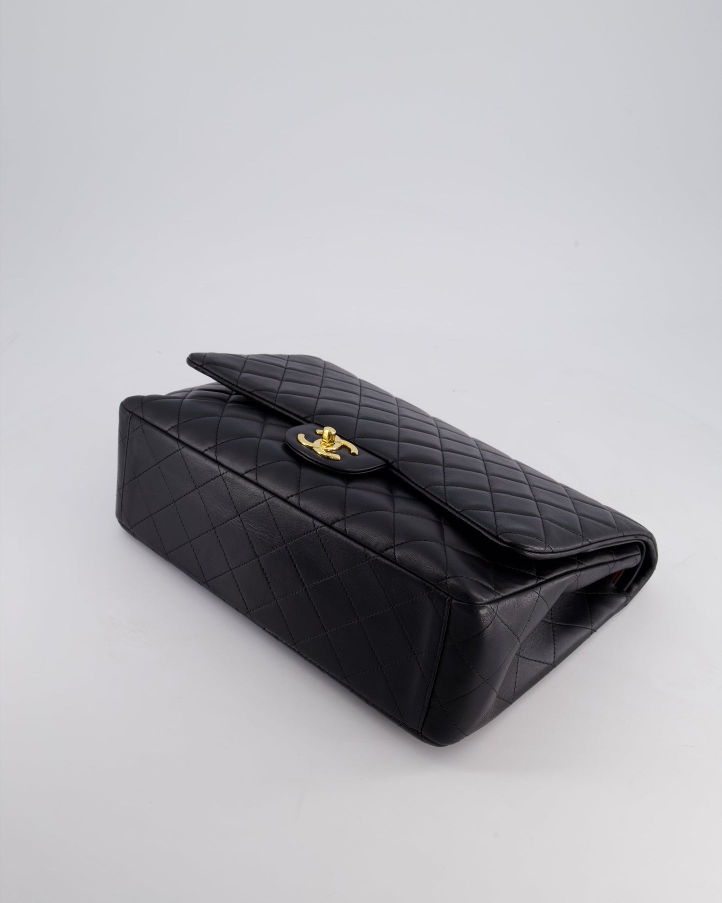 *FIRE PRICE* Chanel Black Maxi Classic Double Flap Bag in Lambskin Leather with Gold Hardware RRP £10,060