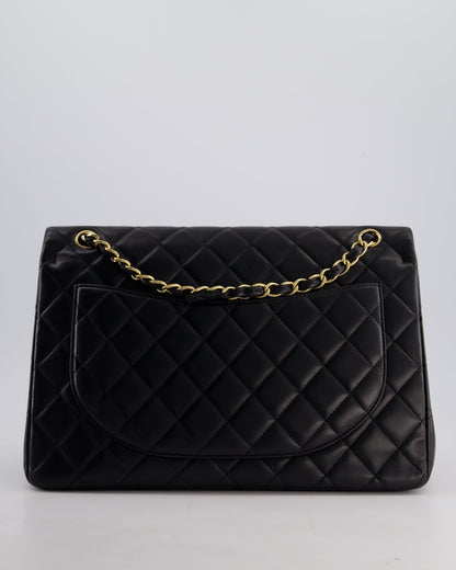 *FIRE PRICE* Chanel Black Maxi Classic Double Flap Bag in Lambskin Leather with Gold Hardware RRP £10,060