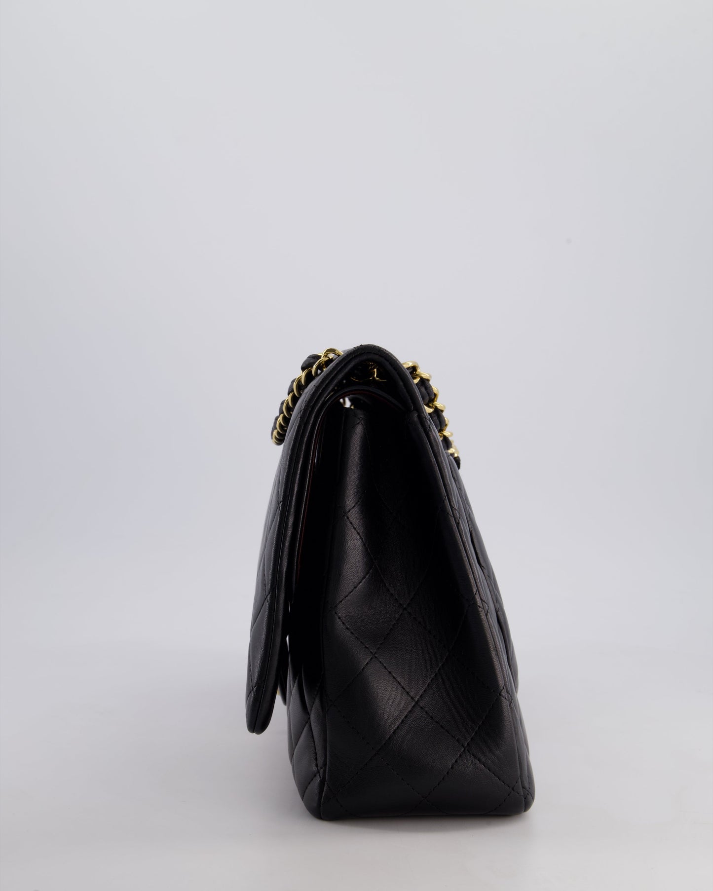 *FIRE PRICE* Chanel Black Maxi Classic Double Flap Bag in Lambskin Leather with Gold Hardware RRP £10,060