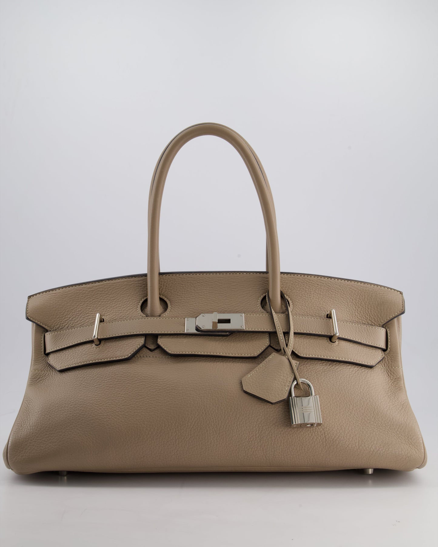 *COLLECTORS* Hermès Birkin JPG Bag in Gris Tortourelle Clemence Leather with Palladium Hardware