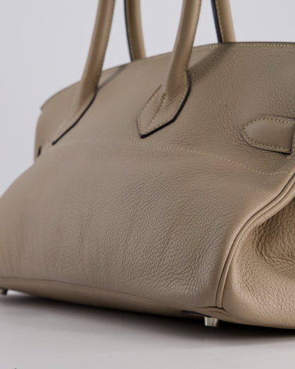 *COLLECTORS* Hermès Birkin JPG Bag in Gris Tortourelle Clemence Leather with Palladium Hardware