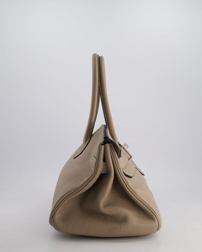 *COLLECTORS* Hermès Birkin JPG Bag in Gris Tortourelle Clemence Leather with Palladium Hardware