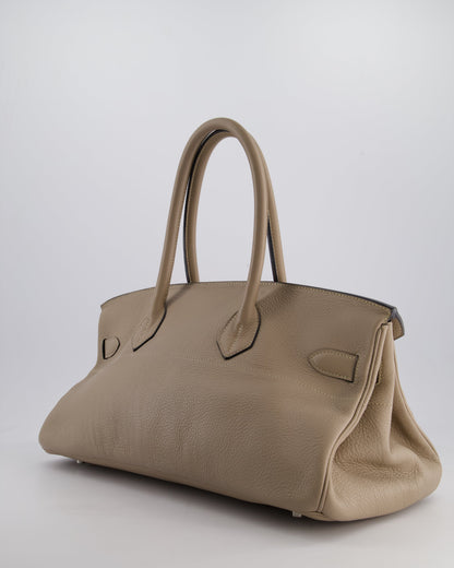 *COLLECTORS* Hermès Birkin JPG Bag in Gris Tortourelle Clemence Leather with Palladium Hardware