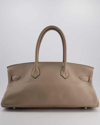 *COLLECTORS* Hermès Birkin JPG Bag in Gris Tortourelle Clemence Leather with Palladium Hardware