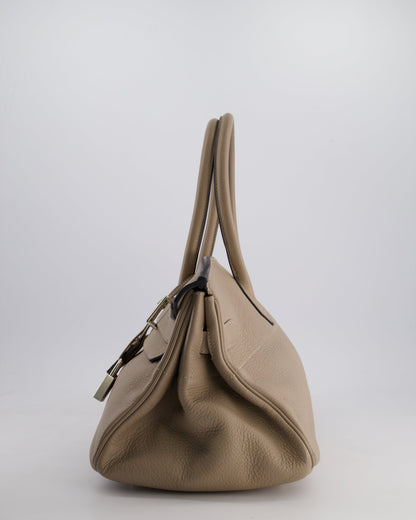 *COLLECTORS* Hermès Birkin JPG Bag in Gris Tortourelle Clemence Leather with Palladium Hardware