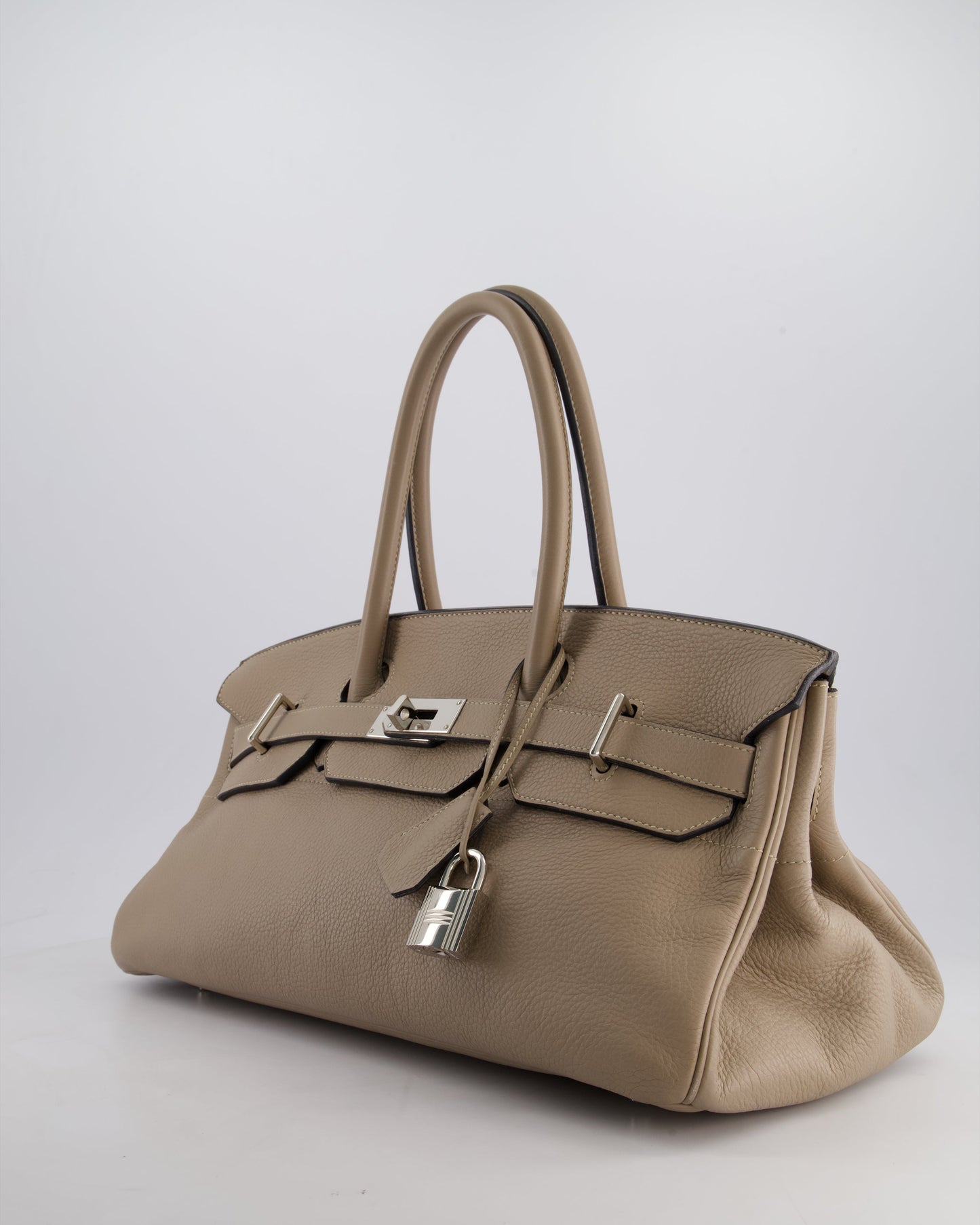 *COLLECTORS* Hermès Birkin JPG Bag in Gris Tortourelle Clemence Leather with Palladium Hardware