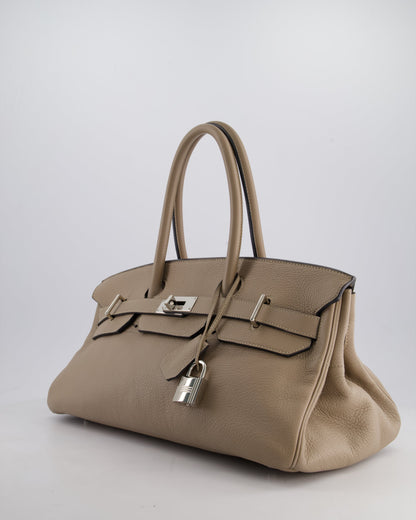 *COLLECTORS* Hermès Birkin JPG Bag in Gris Tortourelle Clemence Leather with Palladium Hardware
