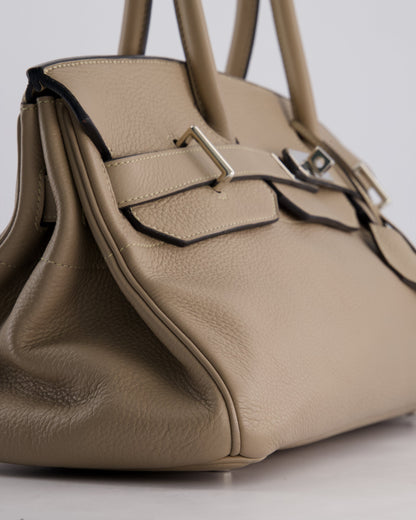 *COLLECTORS* Hermès Birkin JPG Bag in Gris Tortourelle Clemence Leather with Palladium Hardware