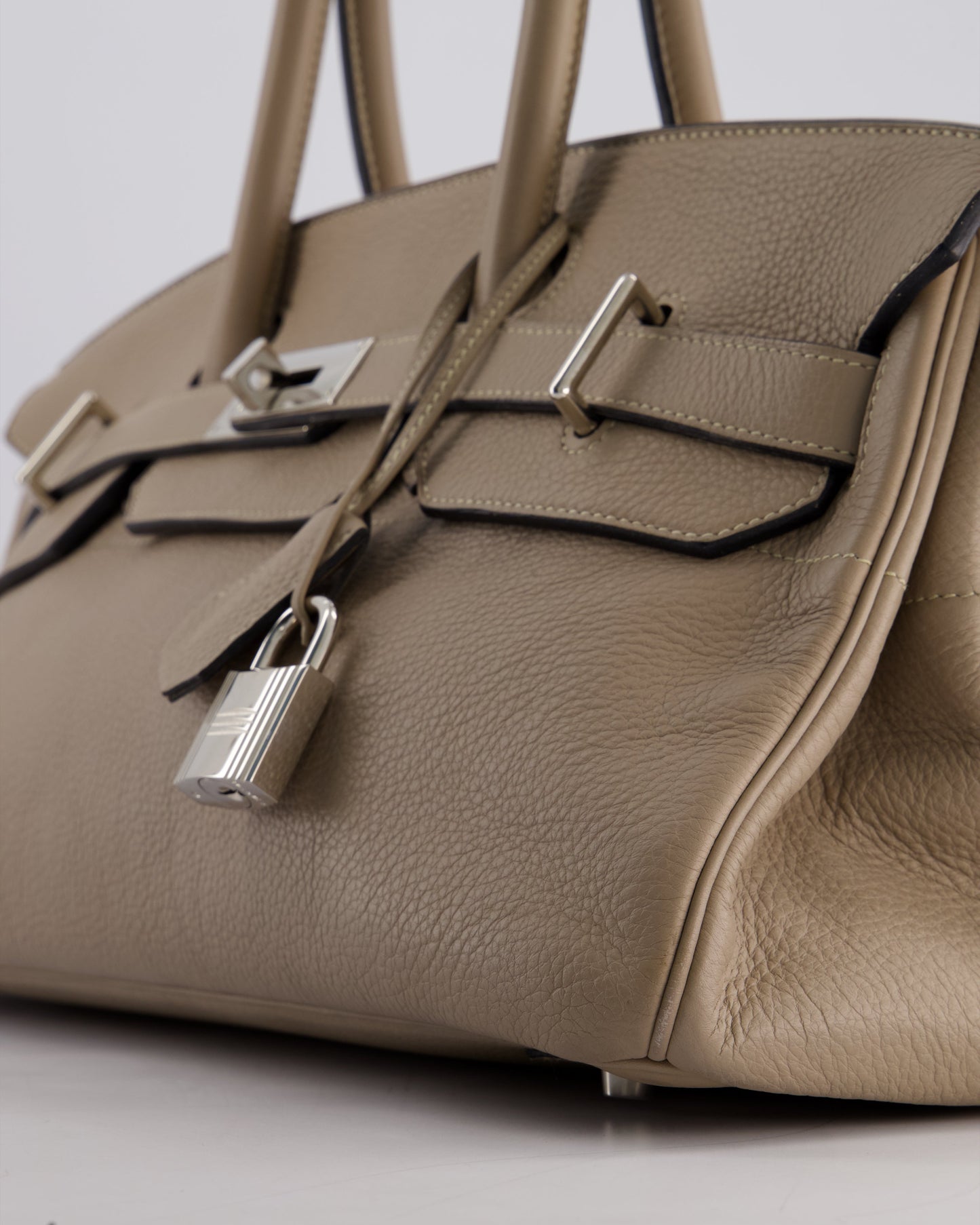 *COLLECTORS* Hermès Birkin JPG Bag in Gris Tortourelle Clemence Leather with Palladium Hardware