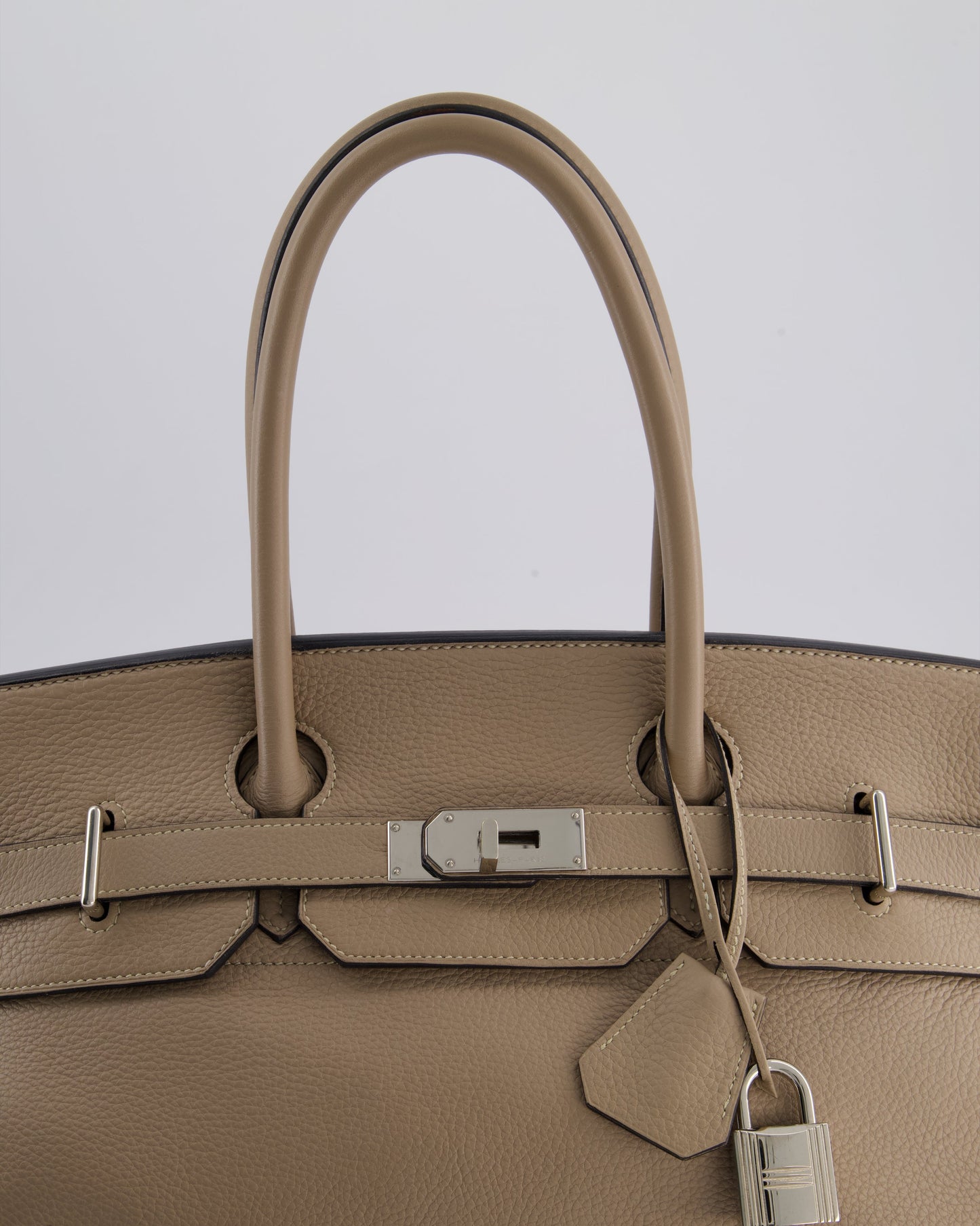 *COLLECTORS* Hermès Birkin JPG Bag in Gris Tortourelle Clemence Leather with Palladium Hardware