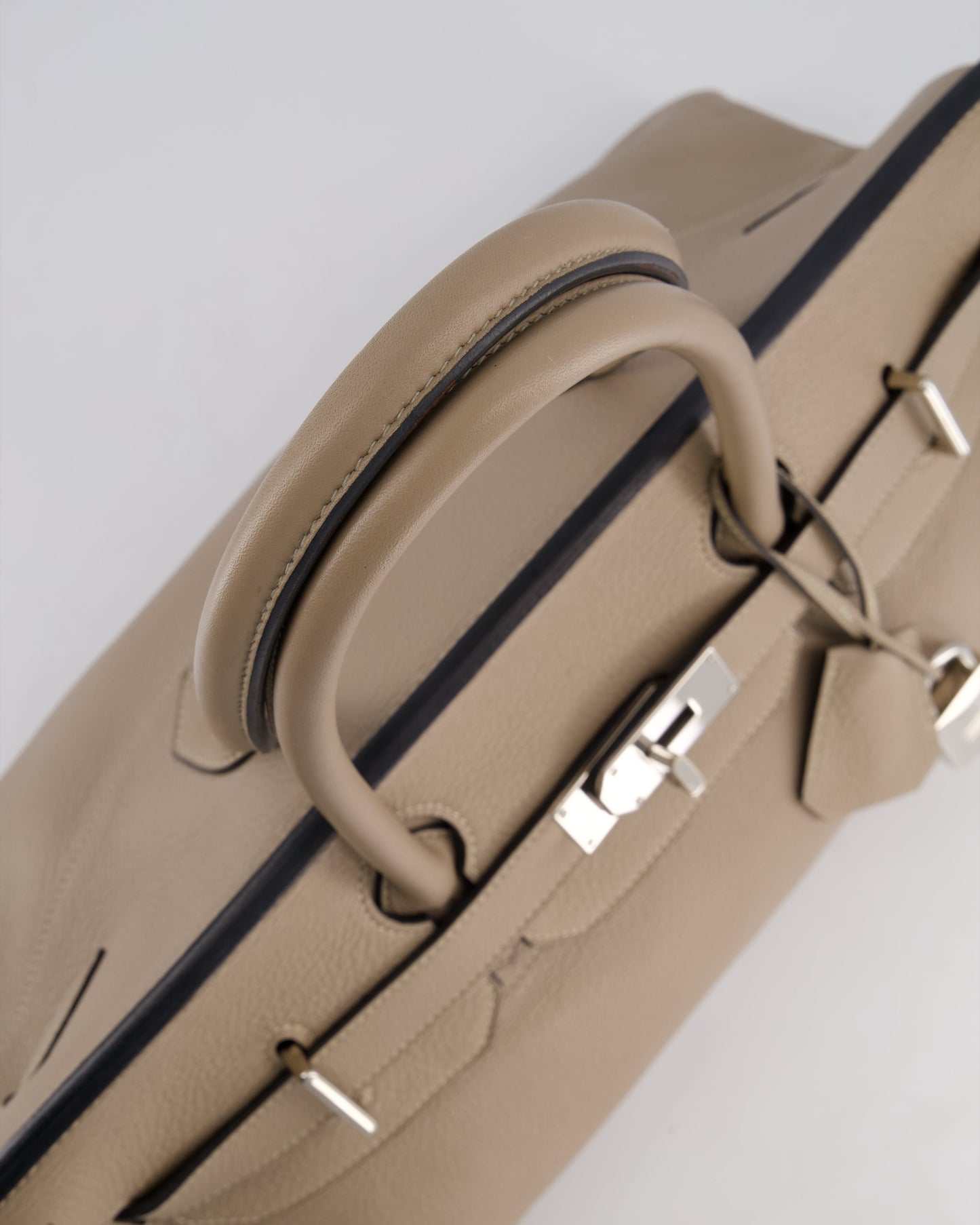 *COLLECTORS* Hermès Birkin JPG Bag in Gris Tortourelle Clemence Leather with Palladium Hardware