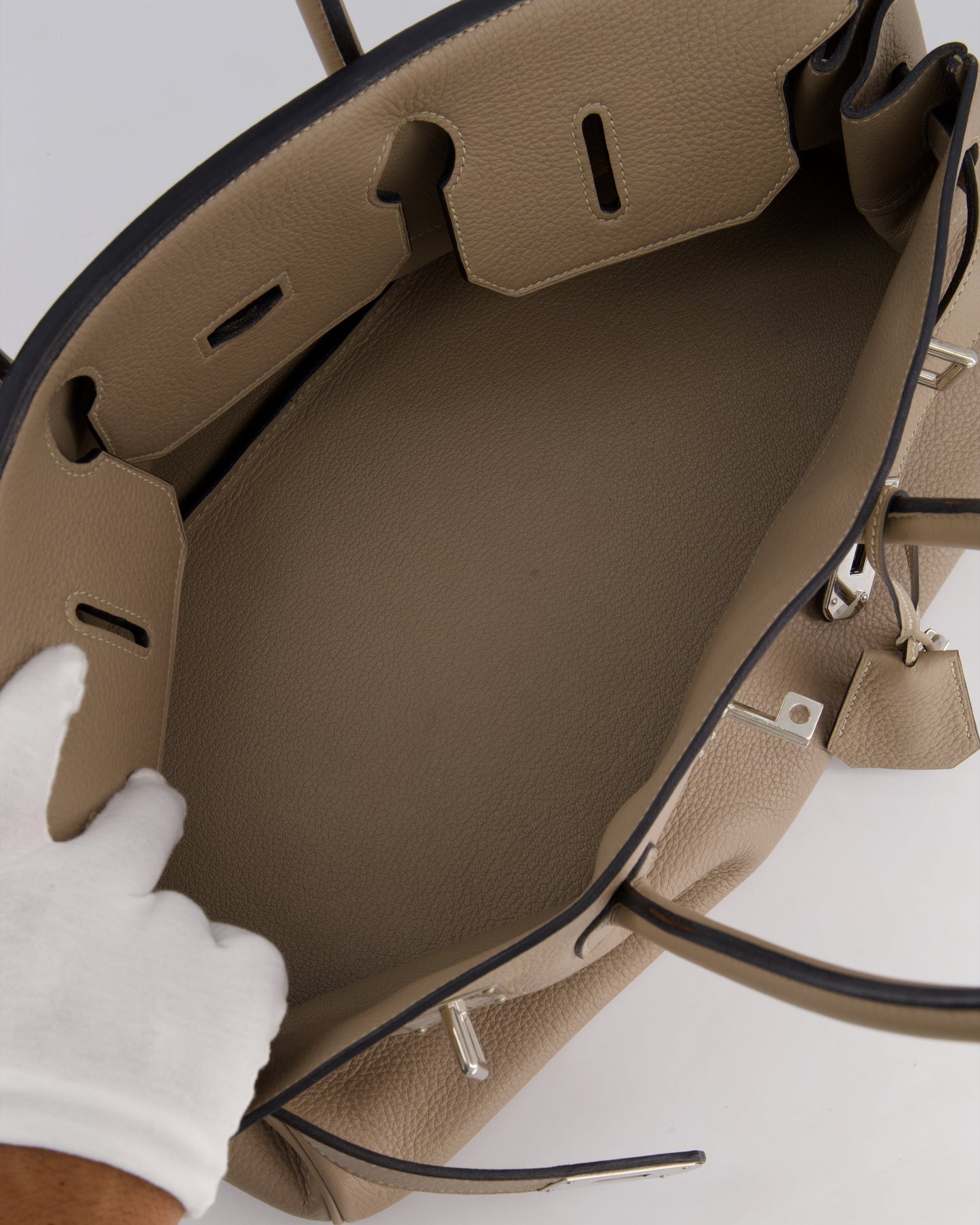 *COLLECTORS* Hermès Birkin JPG Bag in Gris Tortourelle Clemence Leather with Palladium Hardware