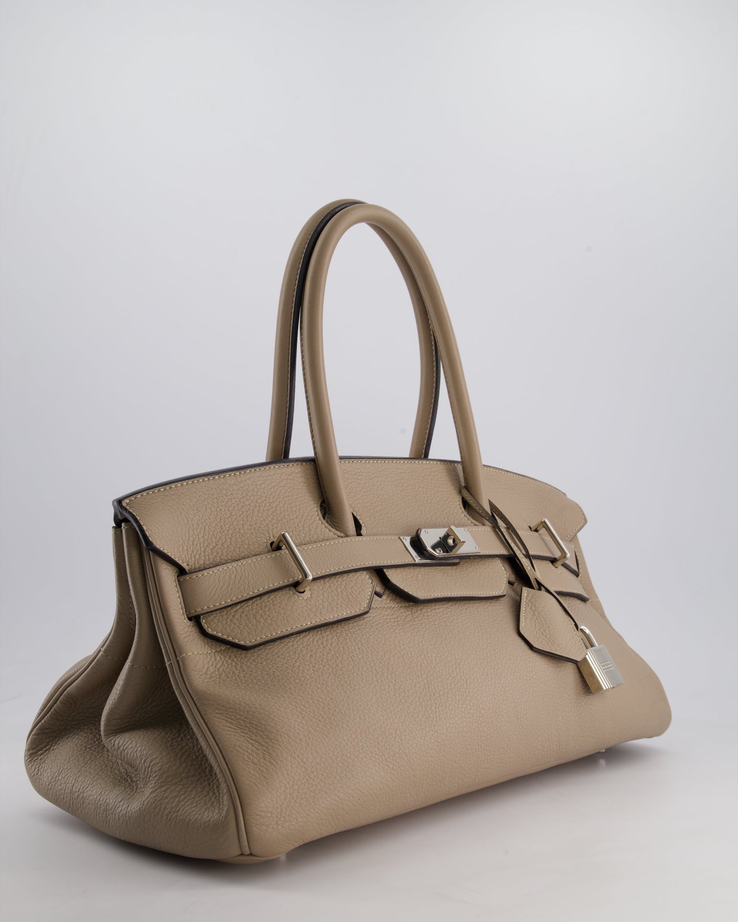 *COLLECTORS* Hermès Birkin JPG Bag in Gris Tortourelle Clemence Leather with Palladium Hardware