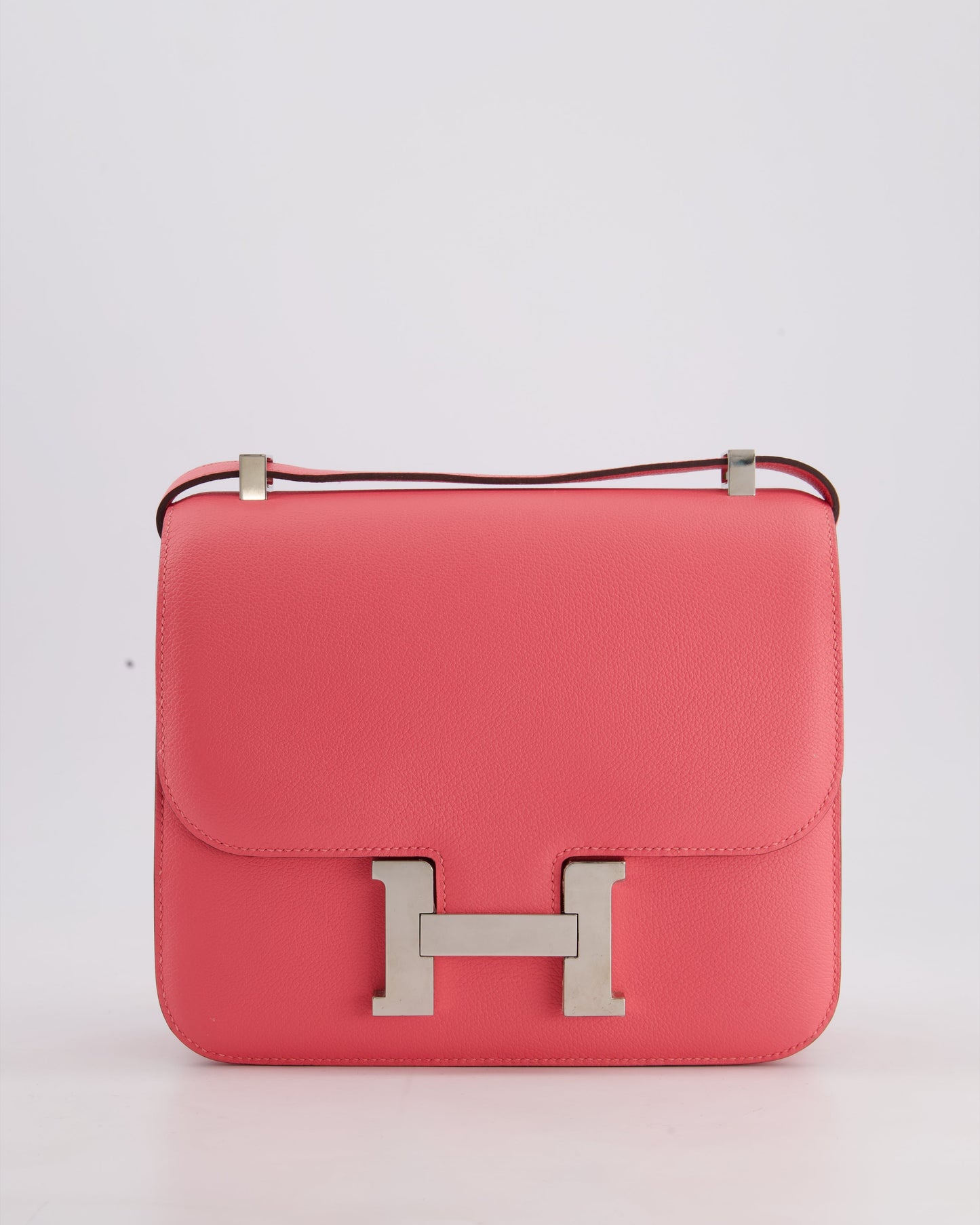 *HOT* Hermès Constance 24cm Bag in Rose Azalee Evercolour Leather with Palladium Hardware