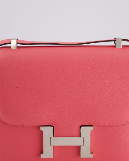 *HOT* Hermès Constance 24cm Bag in Rose Azalee Evercolour Leather with Palladium Hardware