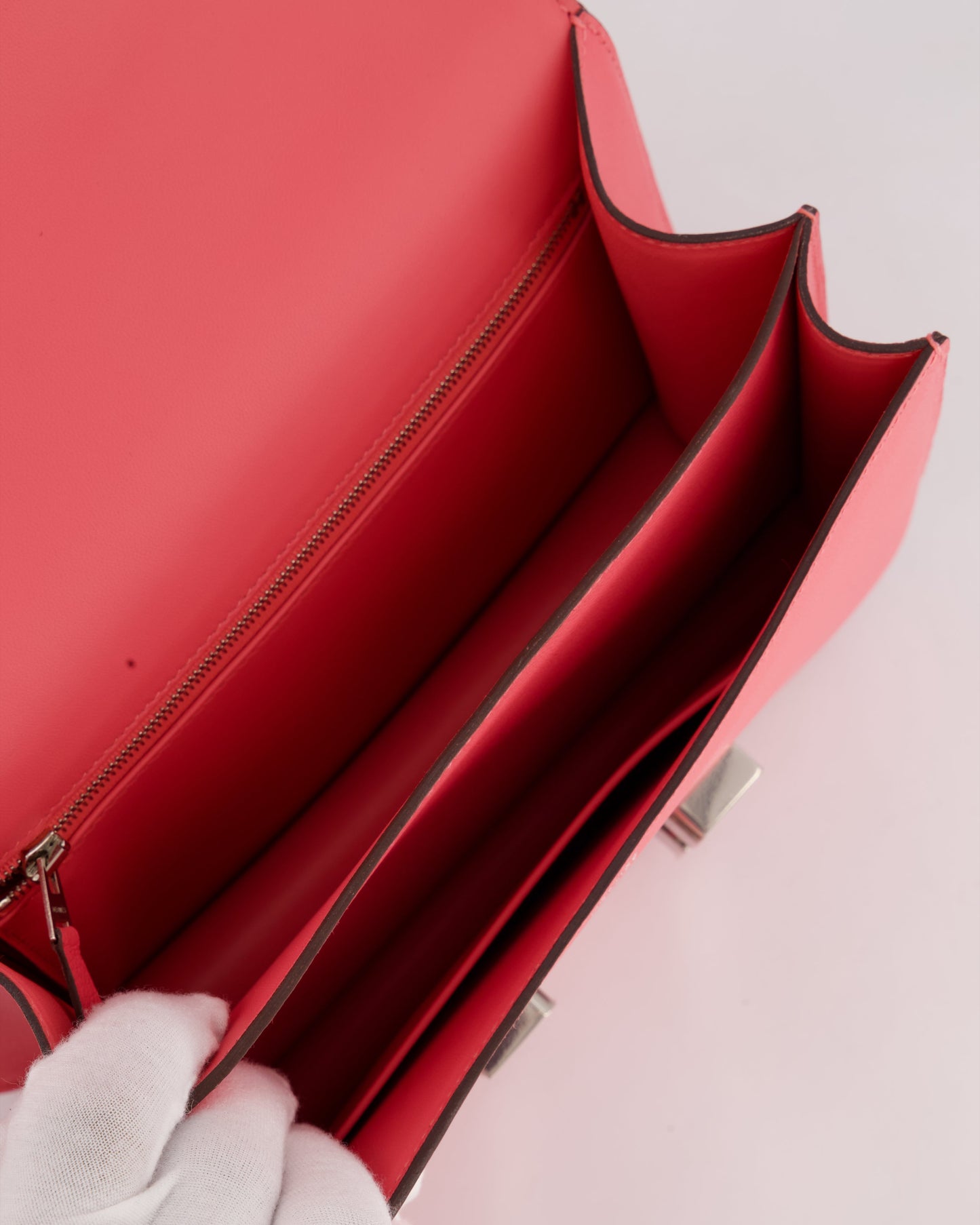 *HOT* Hermès Constance 24cm Bag in Rose Azalee Evercolour Leather with Palladium Hardware