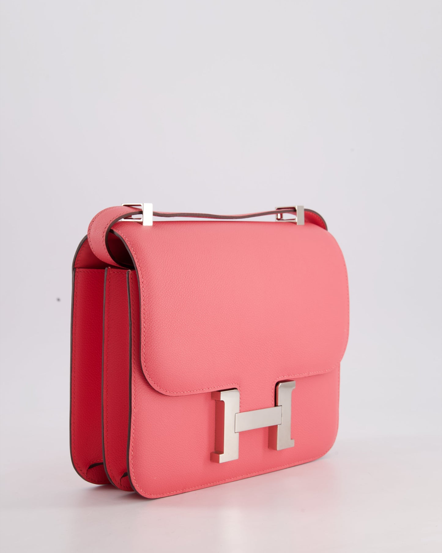 *HOT* Hermès Constance 24cm Bag in Rose Azalee Evercolour Leather with Palladium Hardware